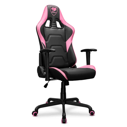 Silla Gamer Cougar ARMOR ELITE EVA Negro/Rosa Reclinable 160grados Tapizado Cuero de PVC con almohadillas
