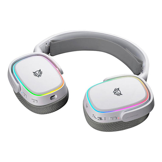 Audifonos Balam Rush Aeon HS999 Over-Ear Blanco Inalambricos USB 7.1 Canales RGB Tapas y Banda Intercambiable Microfono Flexible