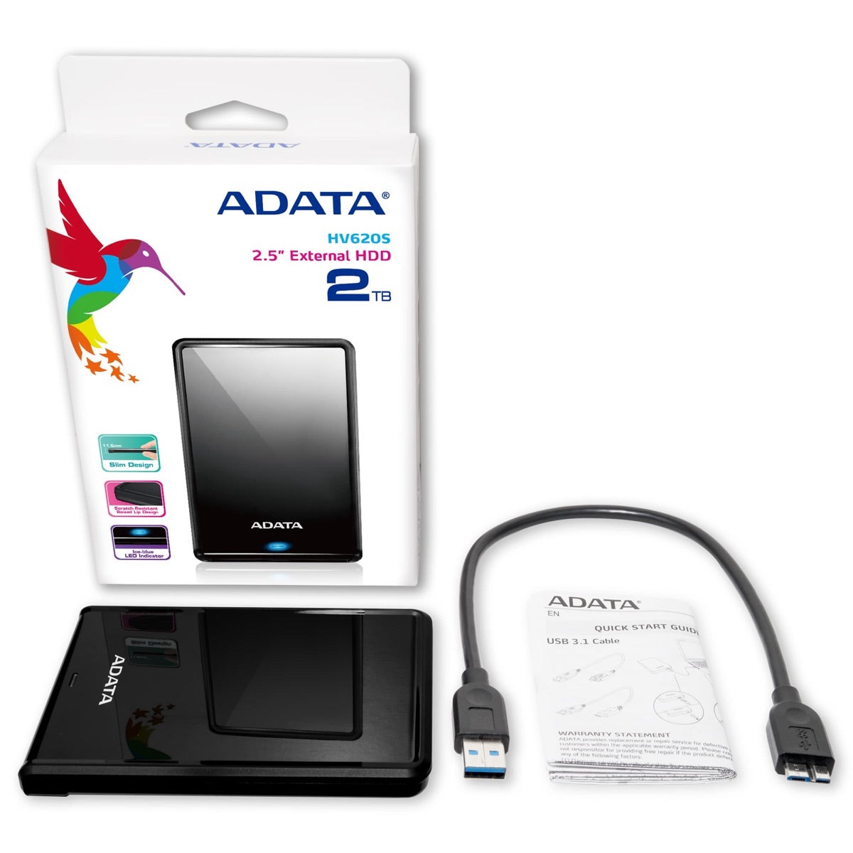 ADATA HV620S disco duro externo 4000 GB Negro