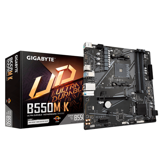 Tarjeta madre Gigabyte B550M K socket AM4 4xDDR4 1xHDMI 1xDP Micro ATX