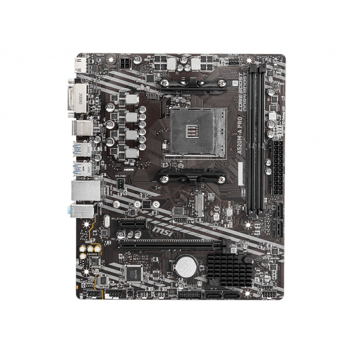 MSI A520M-A PRO placa base AMD A520 Enchufe AM4 Micro ATX