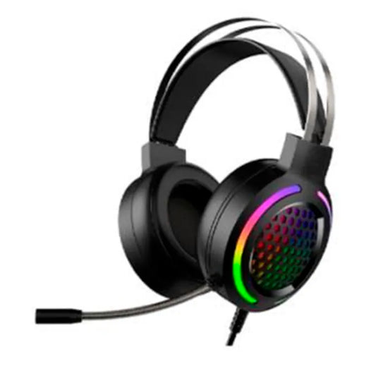 Audífonos Diadema Gamer Nextep Alámbrico Dragon XT Micrófono USB RGB Negro NE-487U