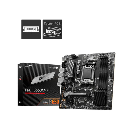 Tarjeta madre MSI Pro B650M-P socket AM5 4xDDR5 HDMI DP VGA Micro ATX