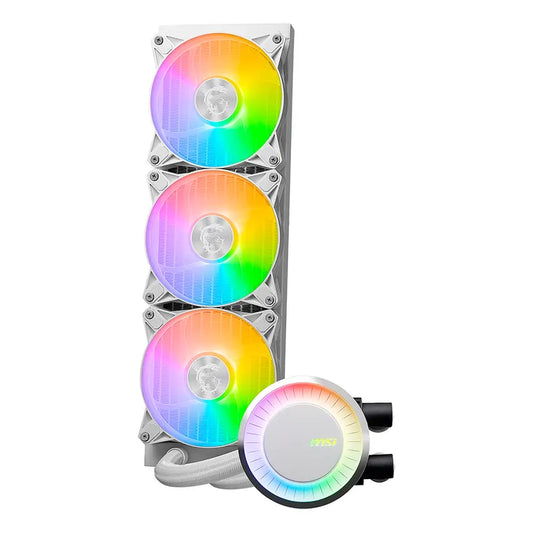 Enfriamiento liquido MSI MAG CORELIQUID E360 WHITE 3xFan ARGB 360mm Compatible AM5/LGA 1700
