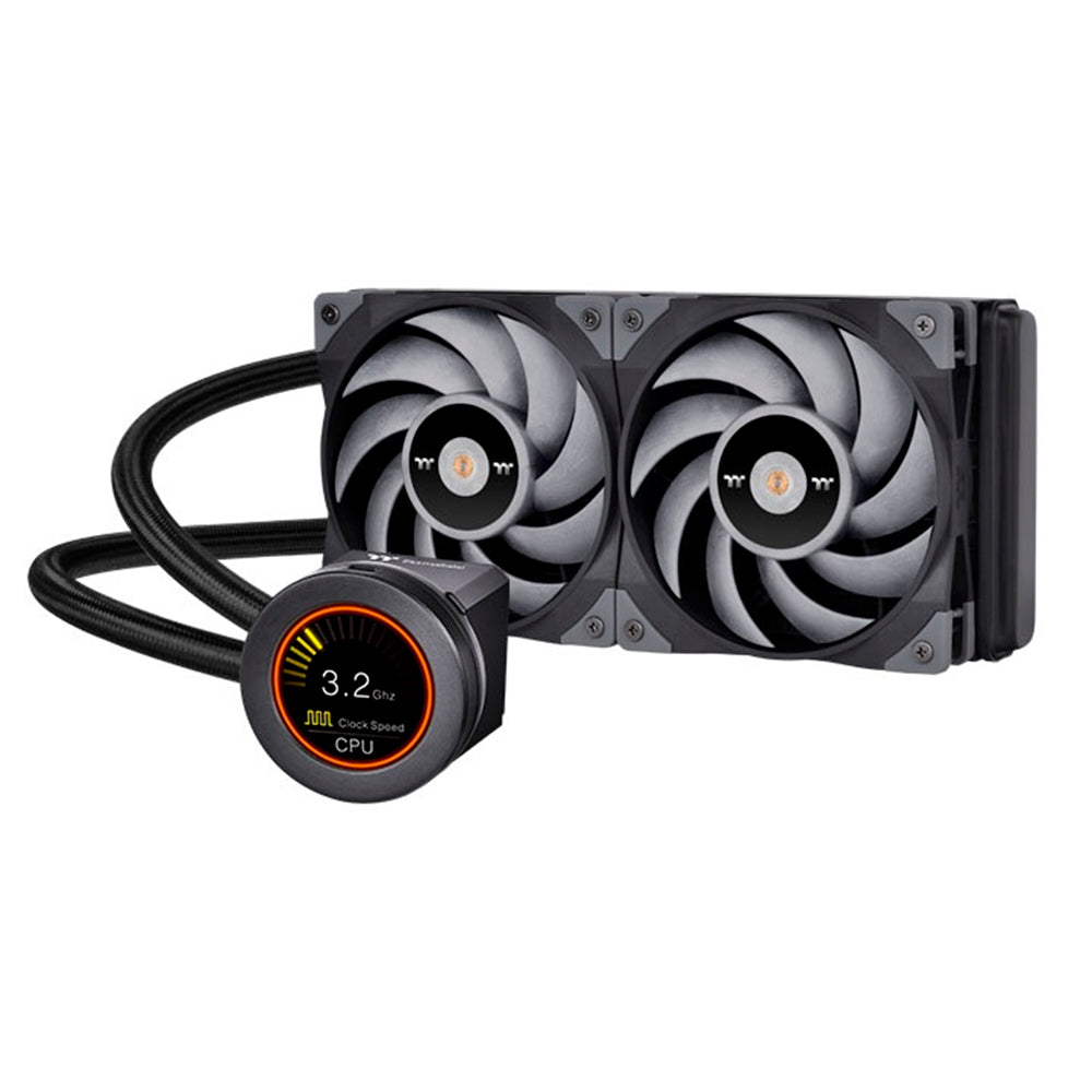 Thermaltake CL-W322-PL12GM-B sistema de refrigeración de computadora Procesador Refrigerador de líquidos todo en uno 12 cm Negro, Gris