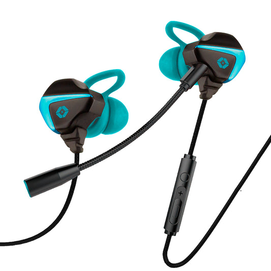 Vortred V-930624 audífono y auriculare Auriculares Alámbrico Gancho de oreja, Intra auditivo Juego Negro, Azul