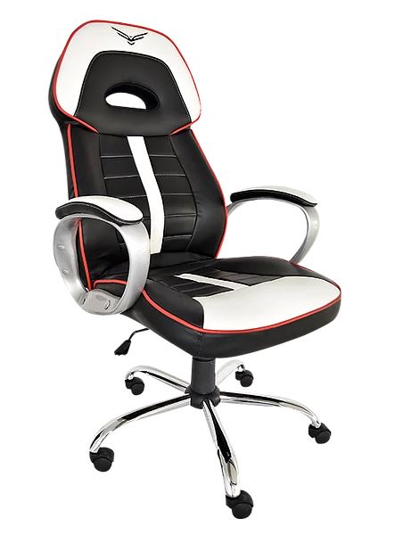 Silla gamer Naceb Warhammer color Negro con Blanco con altura y respaldo ajustable