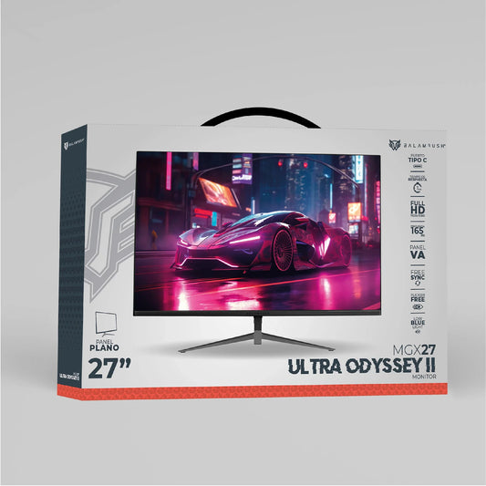 Monitor Balam Rush 27 Ultra Odyssey II MGX27 VA plano Negro Full HD 1MS 165Hz HDMI + DP + TYPE-C 15W + 3.5mm