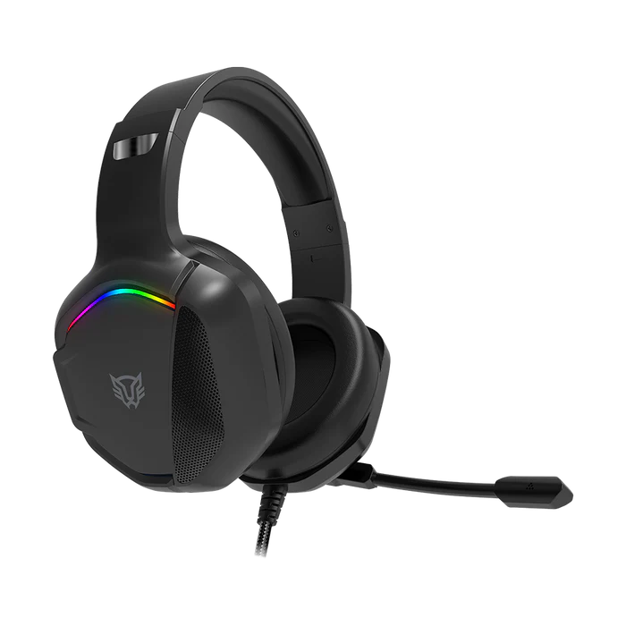 Audifonos Balam Rush Orphix II HS699 Azender Negro alámbricos Over Ear Microfono Fijo Compatible con PC Dispositivos móviles Consolas RGB Jack 3.5mm USB