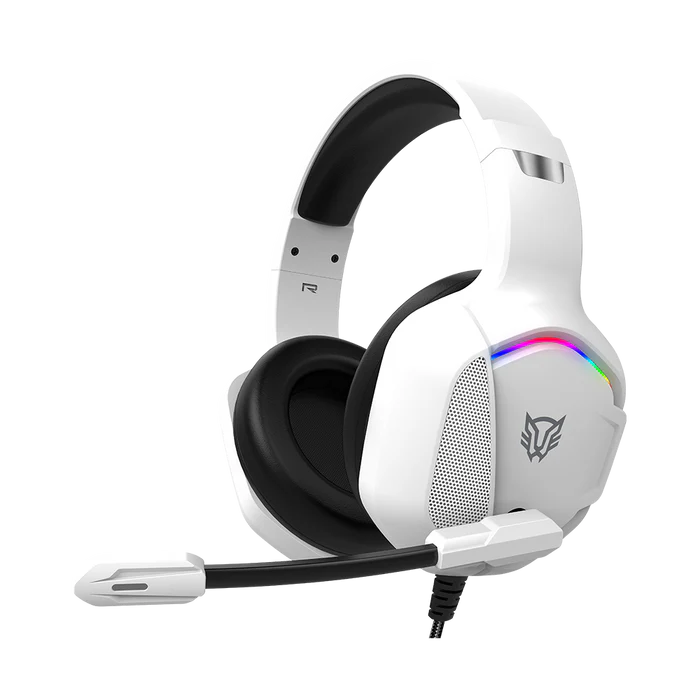 Audifonos Balam Rush Orphix II HS699 Azender Blanco alámbricos Over Ear Microfono Fijo Compatible con PC Dispositivos móviles Consolas RGB Jack 3.5mm USB