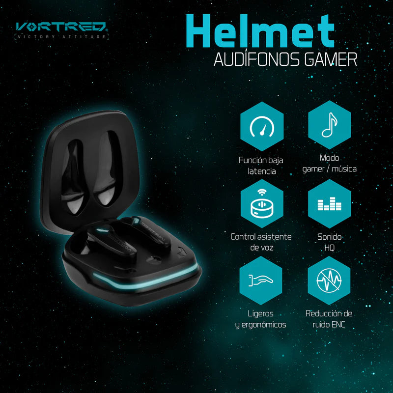 Audifonos Vortred TWS gamer Helmet
