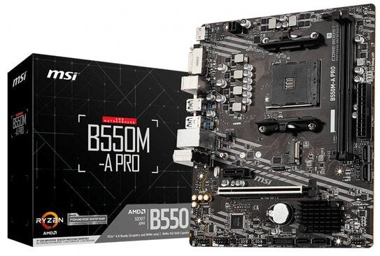 Tarjeta madre MSI B550M-A PRO socket AM4 2xDDR4 HDMI DVI-D Micro ATX