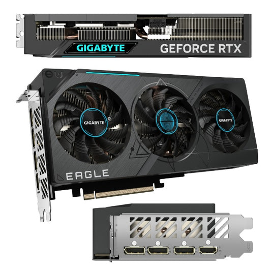 Tarjeta de video Gigabyte 12GB GeForce RTX 4070 Eagle SUPER Fusion 3xfan GDDR6x DLSS 3 OC 1xHDMI 3xDP RGB GV-N407SEAGLE OC-12GD