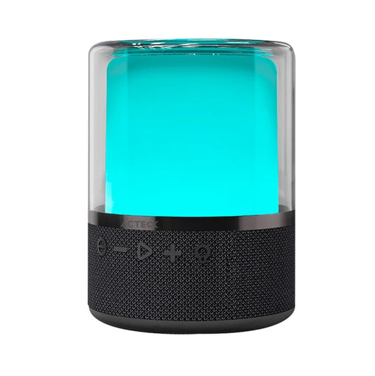 Bocina Acteck Glee Pure AP50 Negro portaitl Bluetooth 5.2 Iluminación de Efectos Series bateria recargable 3.5h 10W