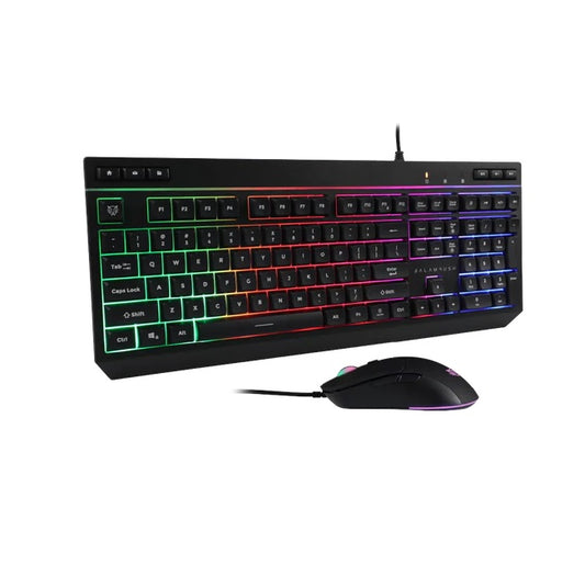 Kit Teclado y Mouse Balam Rush Gamer Squad Master Plus KTM555 USB RGB 3600dpi Anti-ghosting Negro