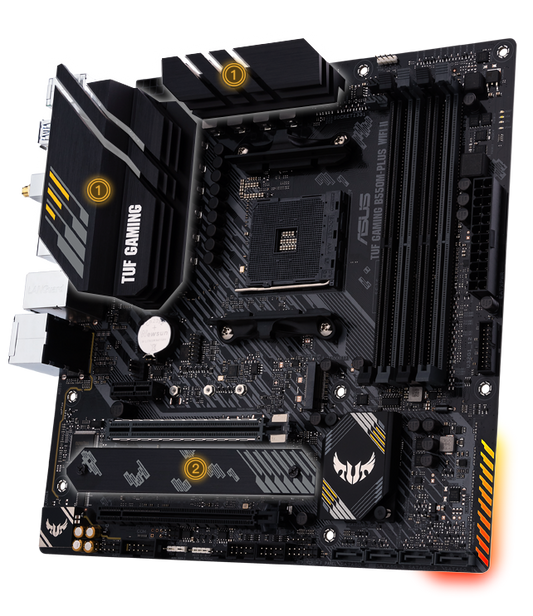 Tarjeta madre Asus TUF Gaming B550M Plus Wifi II socket AM4 4xDDR4 HDMI DP Micro ATX