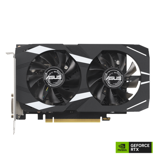 Tarjeta de video Asus 6GB GeForce RTX 3050 2xfan DDR6 DLSS 3 OC 1xDVI 1xHDMI 1xDP DUAL-RTX3050-O6G