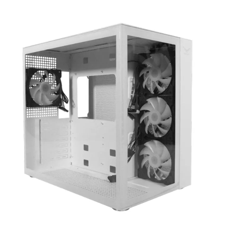 Gabinete Gamer Naceb ATX Nova color Blanco 4 ventiladores