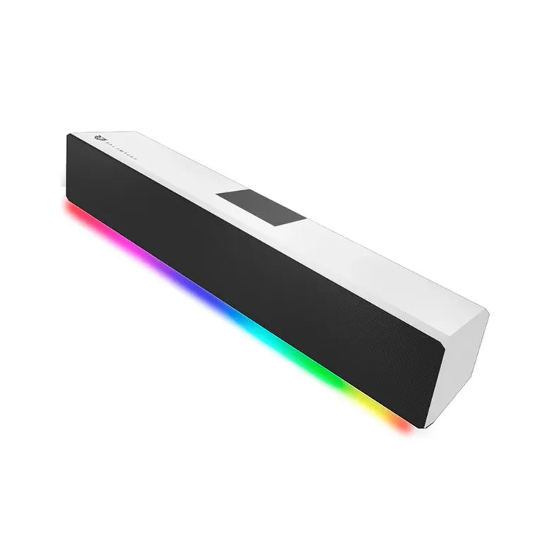 Bocinas Balam Rush Glimm Bar BG585 Blanco Bluetooth/auxiliar3.5 Control Digital RGB 10W RMS
