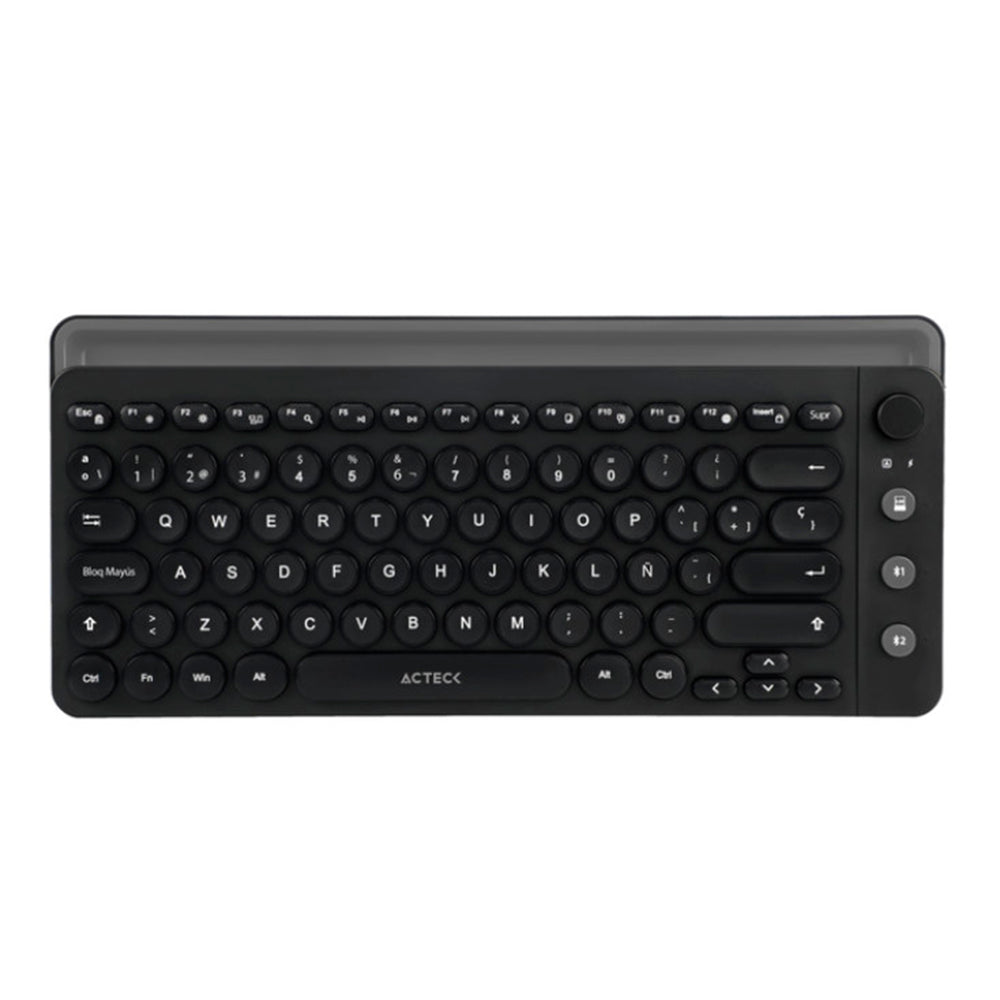 Acteck AC-934183 teclado Bluetooth QWERTY Español Negro, Gris