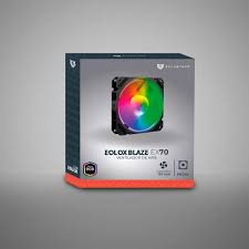 Ventilador Balam Rush 120mm Negro Eolox Blaze EX70 ARGB Rainbown 120x120x25mm 1200RPM Hidráulico 12V