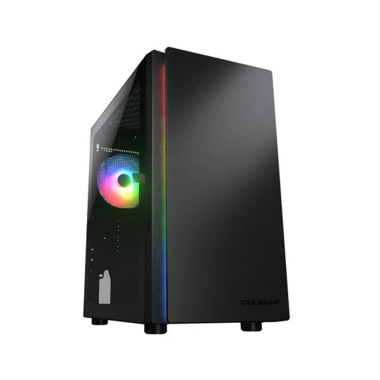Gabinete Cougar Purity Cristal templado Negro RGB Mini ATX 1xVentilador