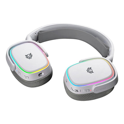 Audifonos Balam Rush Aeon HS999 Over-Ear Blanco Inalambricos USB 7.1 Canales RGB Tapas y Banda Intercambiable Microfono Flexible