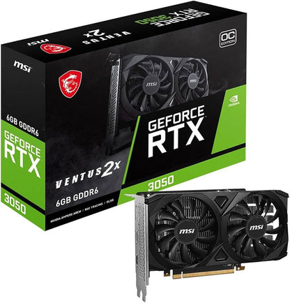 Tarjeta de video MSI 6GB GeForce RTX 3050 Gaming X 2xfan GDDR6 DLSS2 2xHDMI 1xDP