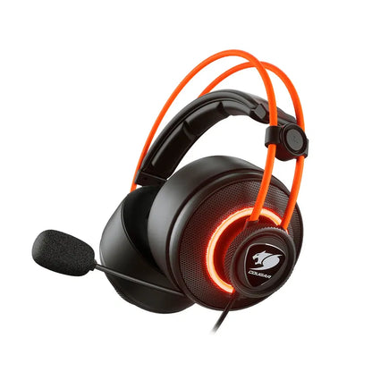 Audifonos Cougar Gamer IMMERSA PRO PRIX USB con Microfono RGB 7.1 negro/naranja
