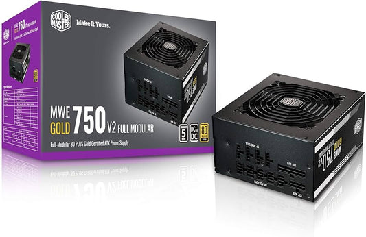 Fuente Cooler Master 750w 80Plus Gold Full Modular MWE ATX MPE-7501-AFAAG-3U2