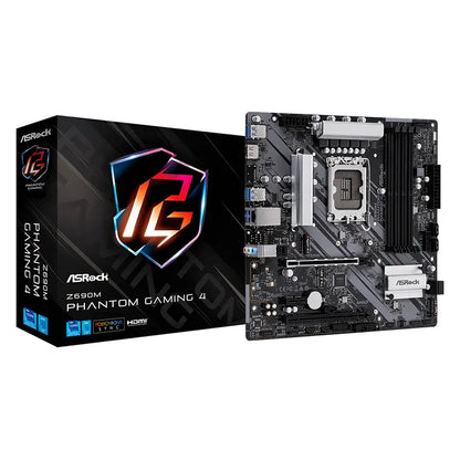 Tarjeta madre ASRock Z690M Phantom Gaming 4 socket 1700 12/13/14a Gen 4xDDR4 HDMI ATX