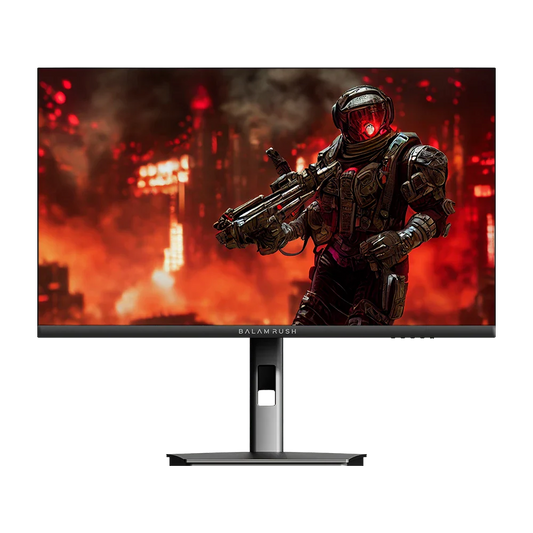 Monitor Balam Rush 27 Ultra Explorer MXT27P plano negro QHD 1MS 165Hz 2xHDMI DP USB A 3.5mm Altura Ajustable
