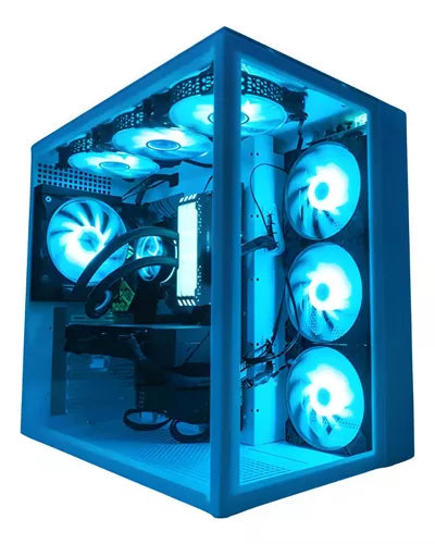 Gabinete Gamer Naceb ATX Nova color Blanco 4 ventiladores