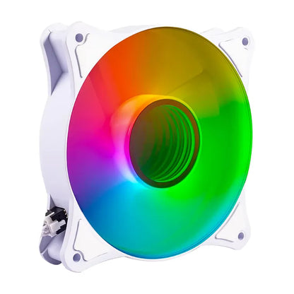 Ventilador Balam Rush 120mm Blanco Eolox Blaze EX90 ARGB Rainbown 120x120x25mm 1200RPM Hidráulico 12V