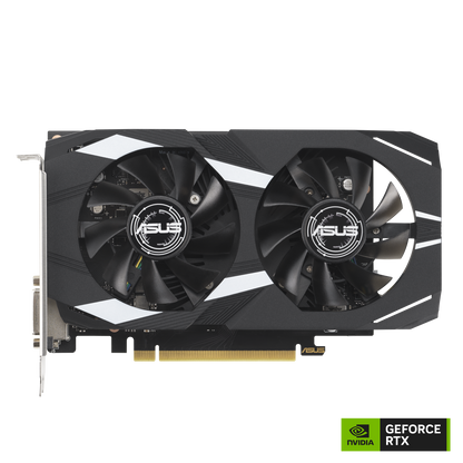 Tarjeta de video Asus 6GB GeForce RTX 3050 2xfan DDR6 DLSS 3 OC 1xDVI 1xHDMI 1xDP DUAL-RTX3050-O6G