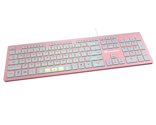 Teclado Cougar VANTARA X Rosa USB RGB marco de aluminio interruptores Scissor-Switch ultra delgado