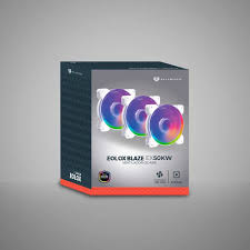 Kit 3 Ventiladores Balam Rush 120mm Blanco ARGB Eolox Blaze EX50KW 120x120x25mm + 1200 RPM + Hidráulico + 12 V Incluye Hub 4 Pin + 3 Pin para 8 Vent